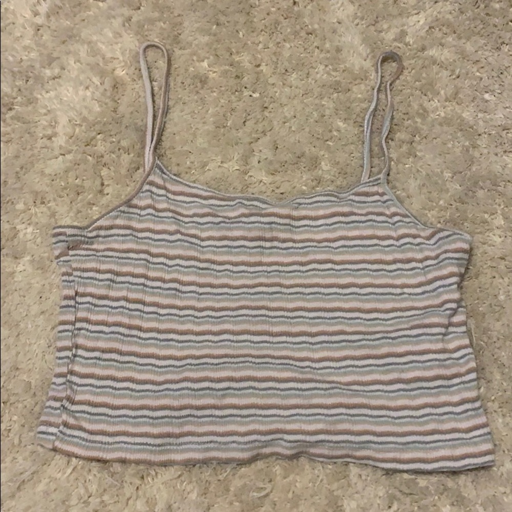 Stripe Crop top tank top